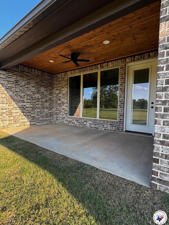 101 Ranch Rd, Texarkana, TX 75503 - view of patio with ceiling fan