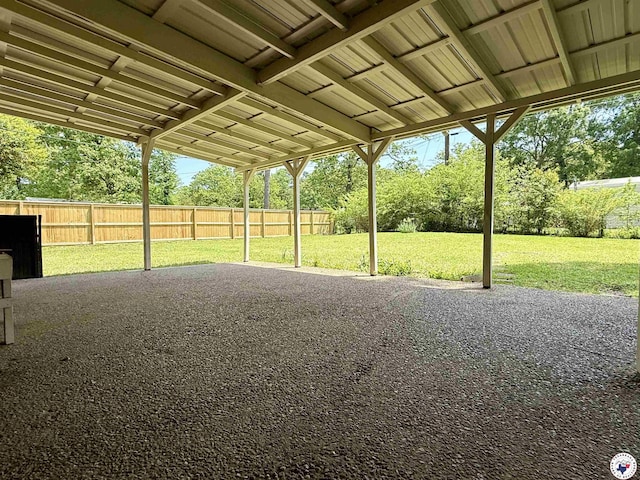 view of patio / terrace featuring fence