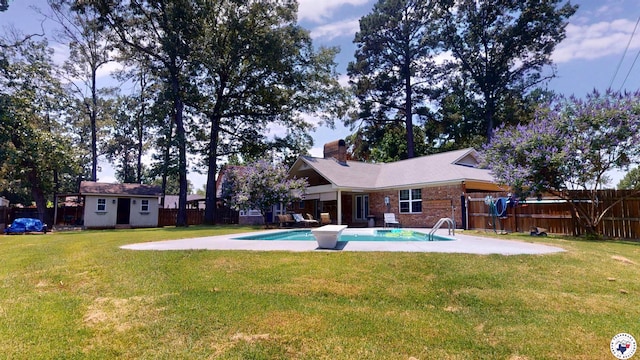 6010 Shadyside Ln, Texarkana, TX 75503 - view of pool featuring an outbuilding and a patio