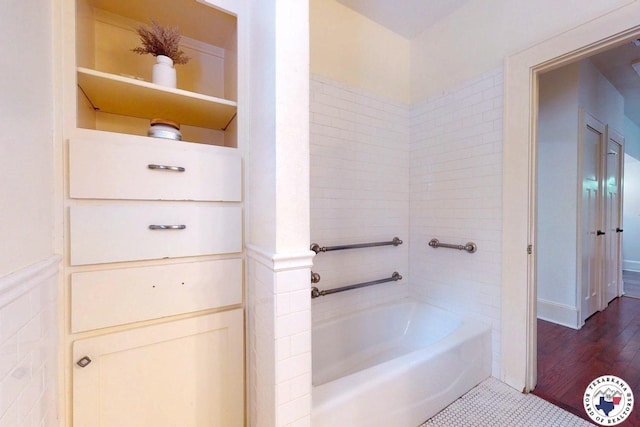 2124 Stevenson St, Texarkana, TX 75501 - full bathroom with a garden tub and tile patterned floors