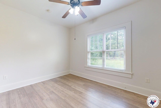 2124 Stevenson St, Texarkana, TX 75501 - spare room featuring light wood-style floors and a ceiling fan