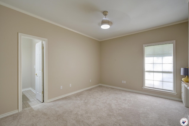 1305 Centerhill Rd, Linden, TX 75563 - empty room with light colored carpet, ornamental molding, and baseboards
