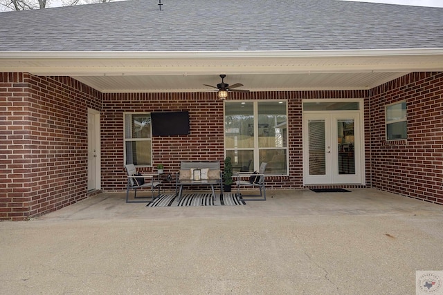 view of patio with french doors