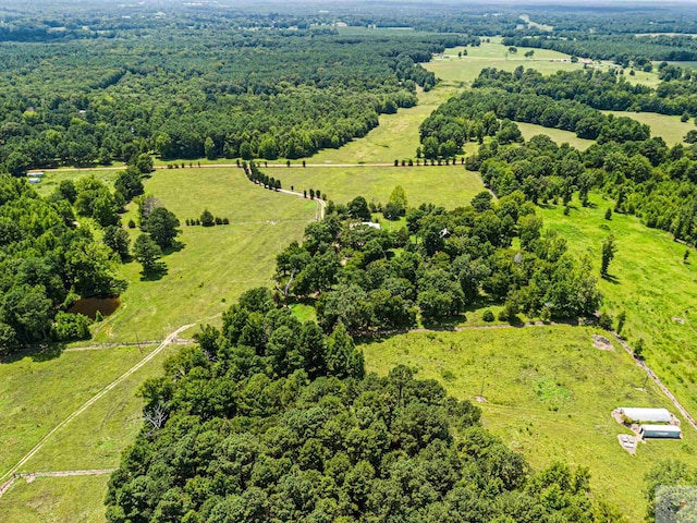 bird's eye view with a rural view