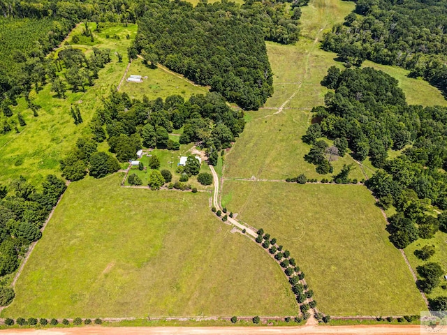 drone / aerial view featuring a rural view