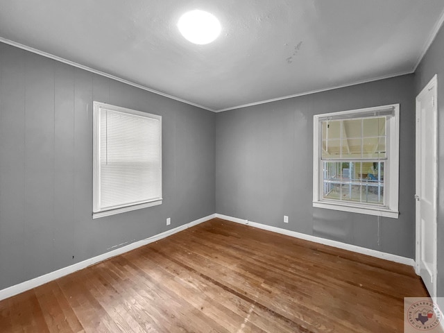 empty room featuring wood-type flooring