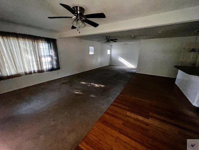 spare room with dark hardwood / wood-style flooring