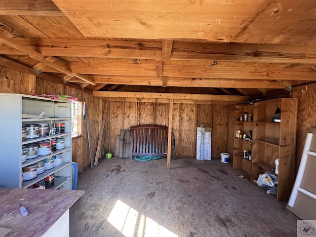 view of storage room