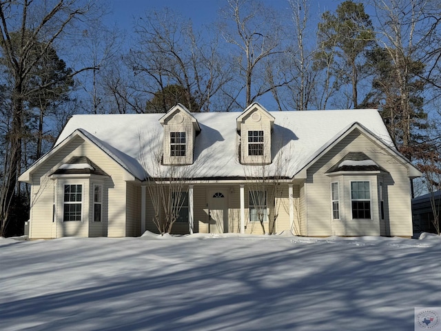 view of new england style home