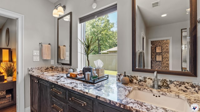 6917 Woodmere Ct, Texarkana, TX 75503 - bathroom featuring double vanity