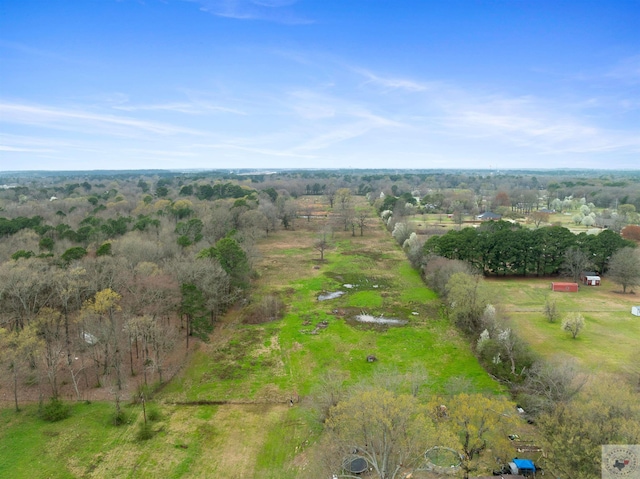 aerial view featuring a rural view