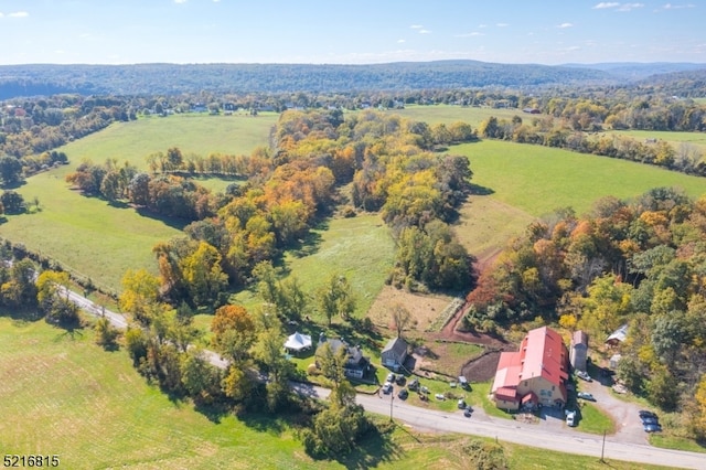 bird's eye view with a rural view