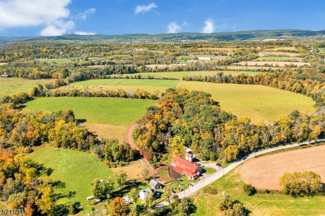 bird's eye view featuring a rural view