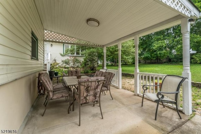 740 Mountain Ave, Bridgewater Twp, NJ 08805 - view of patio featuring outdoor dining space