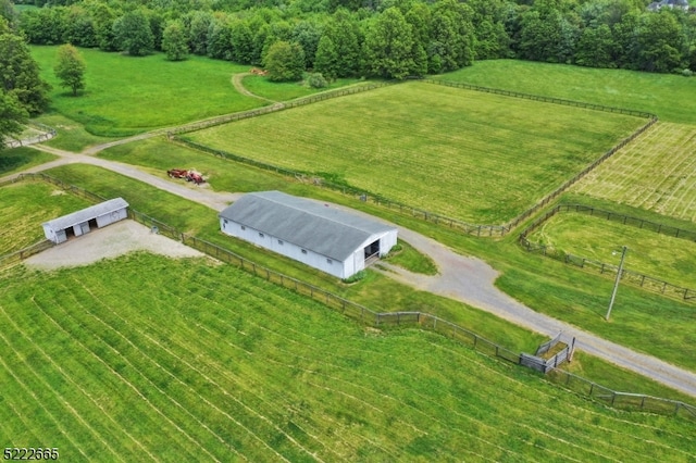 bird's eye view featuring a rural view