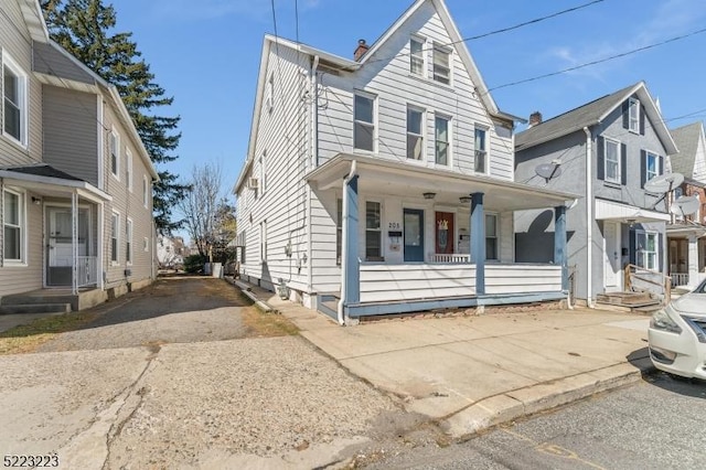 view of front of home with a porch