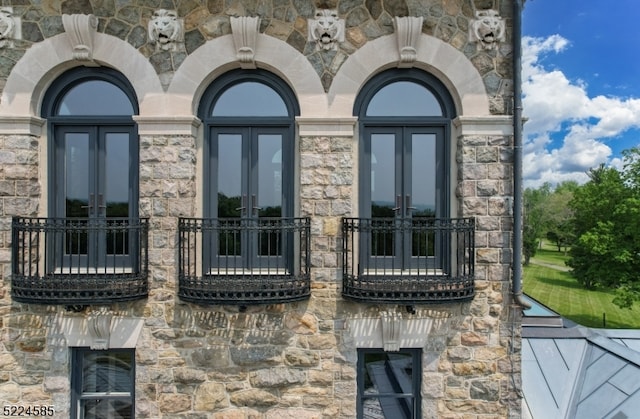 entrance to property with french doors