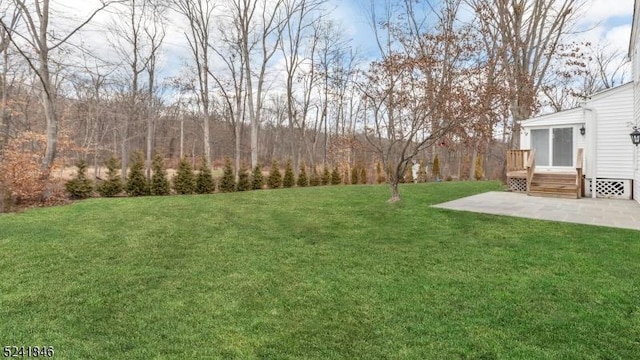 view of yard featuring a patio