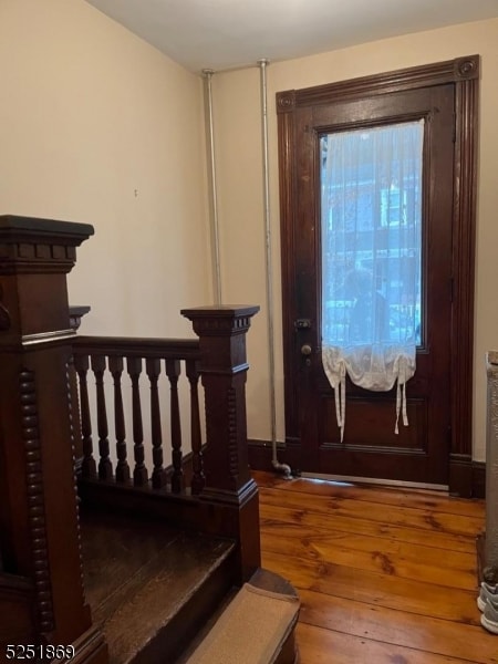 bedroom featuring dark hardwood / wood-style floors