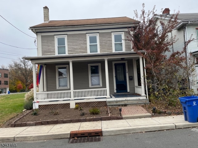 view of front of home with a porch