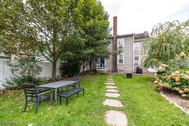 view of yard with a patio area