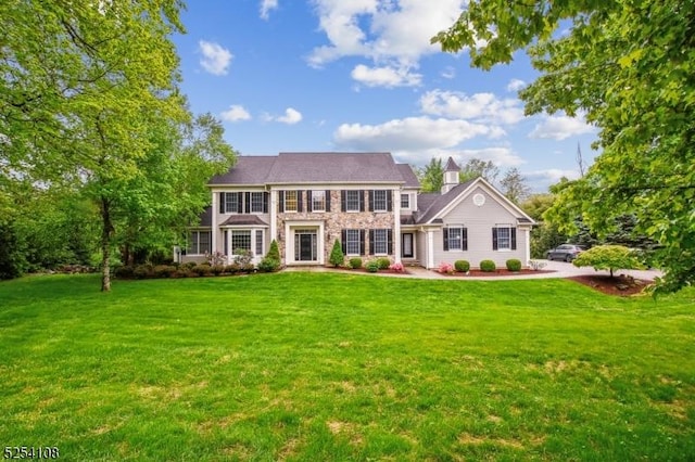 30 Clairvaux Ct, Bernards Twp, NJ 07920 - colonial-style house featuring a front lawn