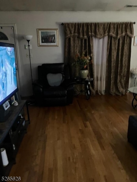 420 Academy Ter, Linden City, NJ 07036 - living room with dark hardwood / wood-style floors
