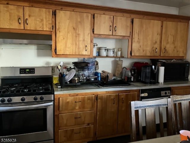 420 Academy Ter, Linden City, NJ 07036 - kitchen featuring dishwasher, stainless steel range with gas stovetop, and sink