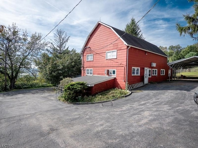 201 Lows Hollow Rd, Lopatcong Twp, NJ 08886 - view of property exterior with driveway and a carport