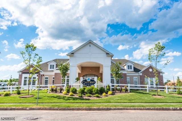 exterior space featuring a front lawn