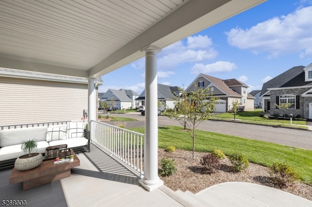 view of patio with a porch