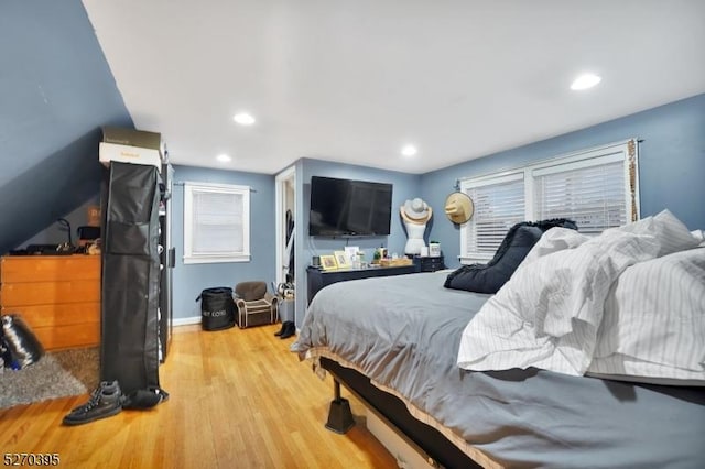 bedroom featuring wood-type flooring