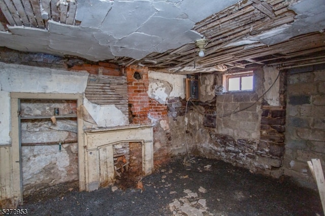 view of basement