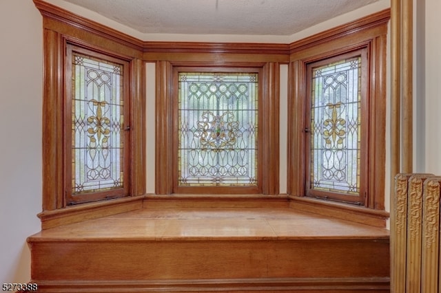 room details featuring a textured ceiling