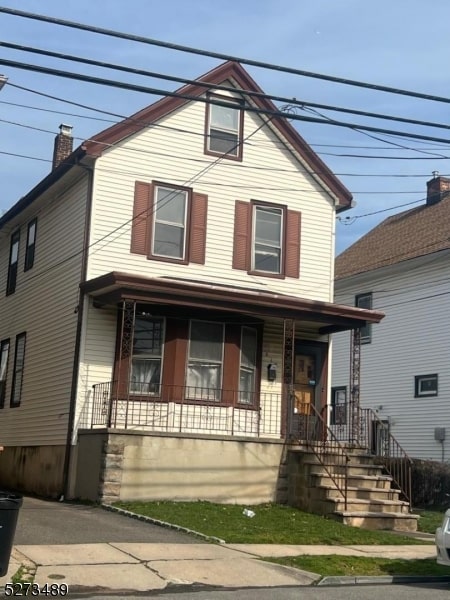 front facade with covered porch