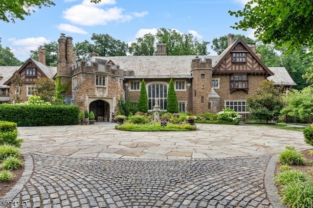 view of tudor-style house