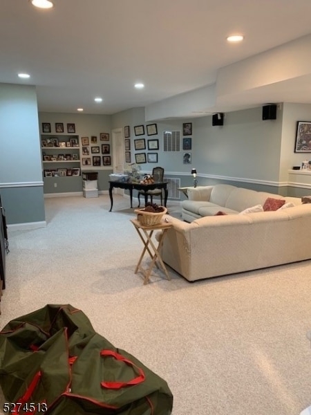 view of carpeted living room