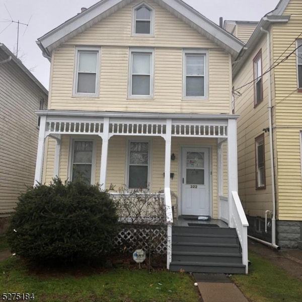 view of front of property with a porch