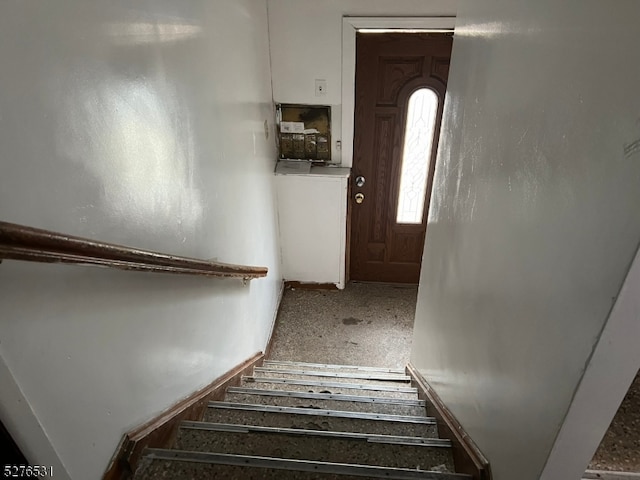 view of stairway