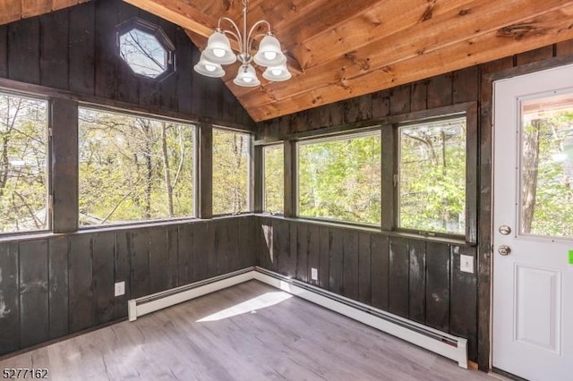 4 Amicalola Dr, Vernon Twp, NJ 07422 - unfurnished sunroom with a chandelier and a baseboard radiator