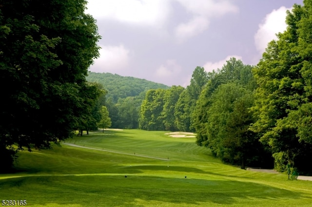 view of property's community featuring a lawn