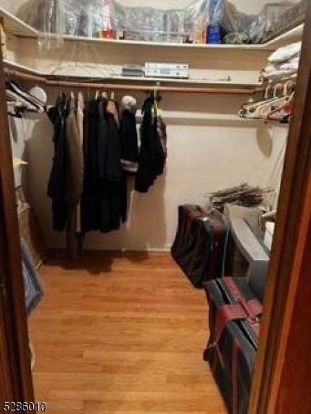 walk in closet featuring light wood-type flooring