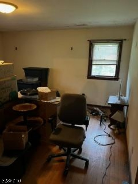 office area featuring wood-type flooring