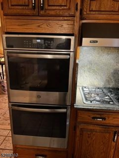 interior space with appliances with stainless steel finishes