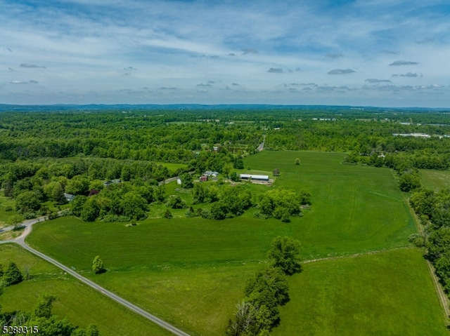 aerial view with a rural view