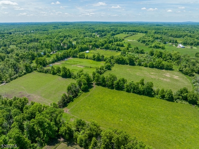 aerial view featuring a rural view