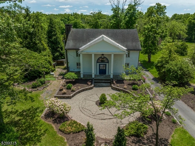 view of front of home featuring covered porch