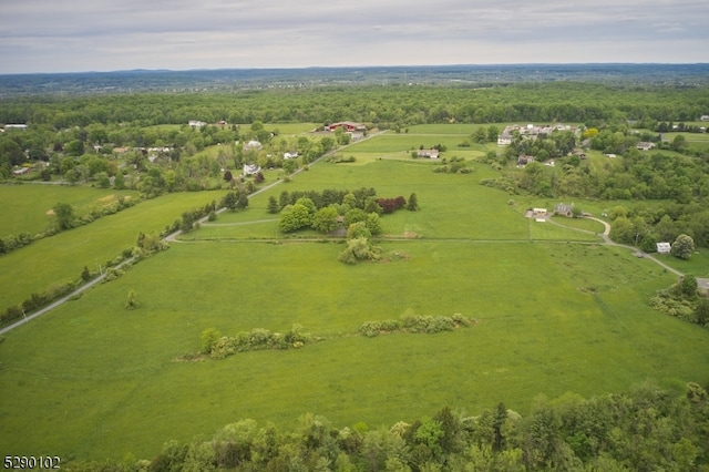 drone / aerial view with a rural view