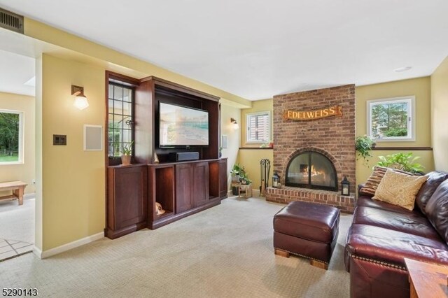 268 Stonehouse Rd, Bernards Twp, NJ 07920 - living area featuring light colored carpet and healthy amount of natural light