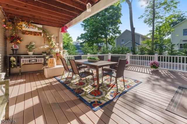 view of wooden terrace